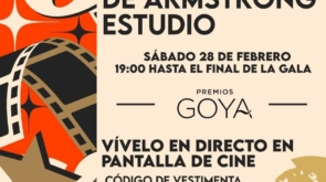 Cartel gala los goya en la huella de armstrong estudio en alicante